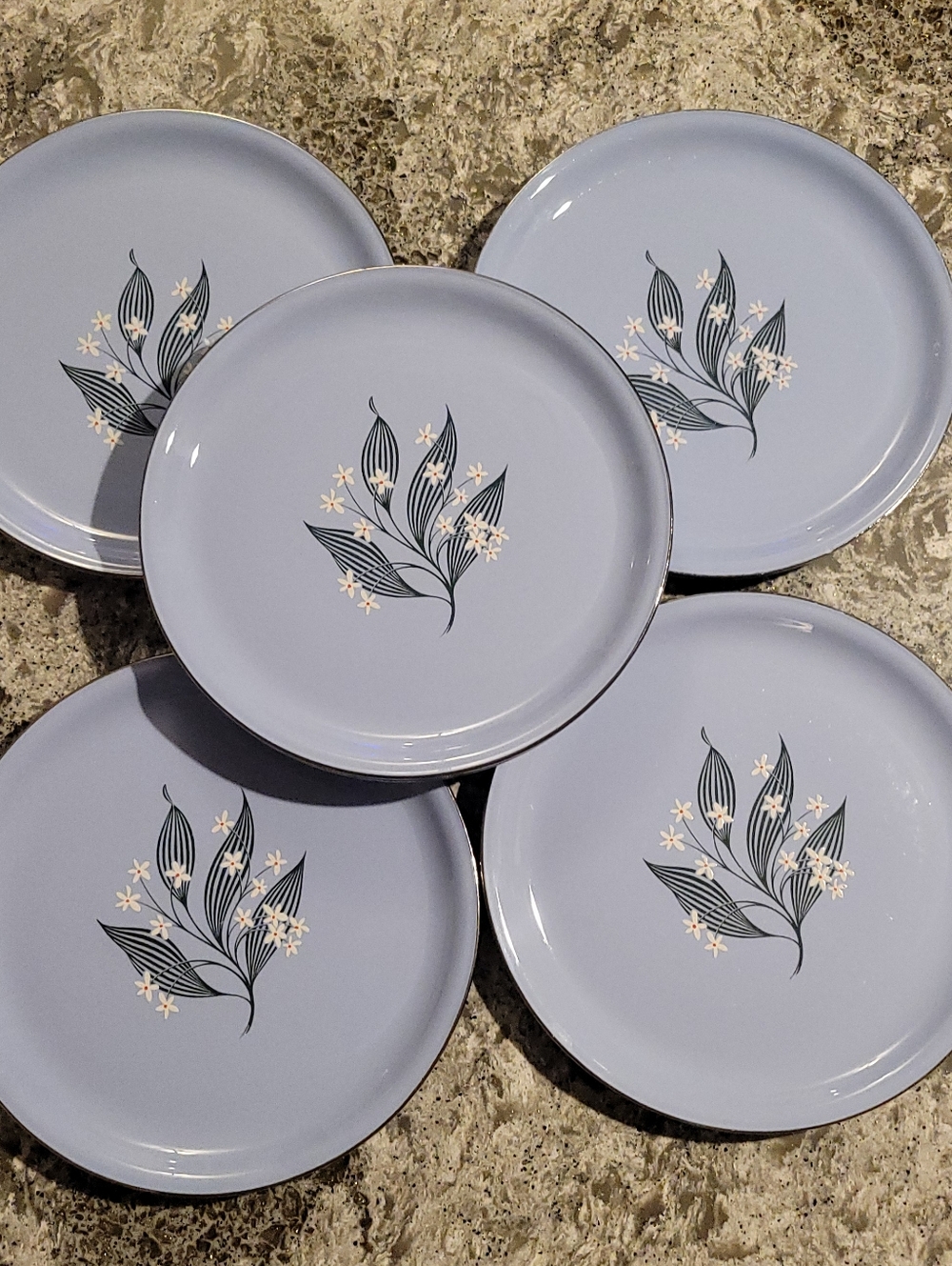 Vintage Homer Laughlin 11 Skytone Blue 10" Dinner Plates Set